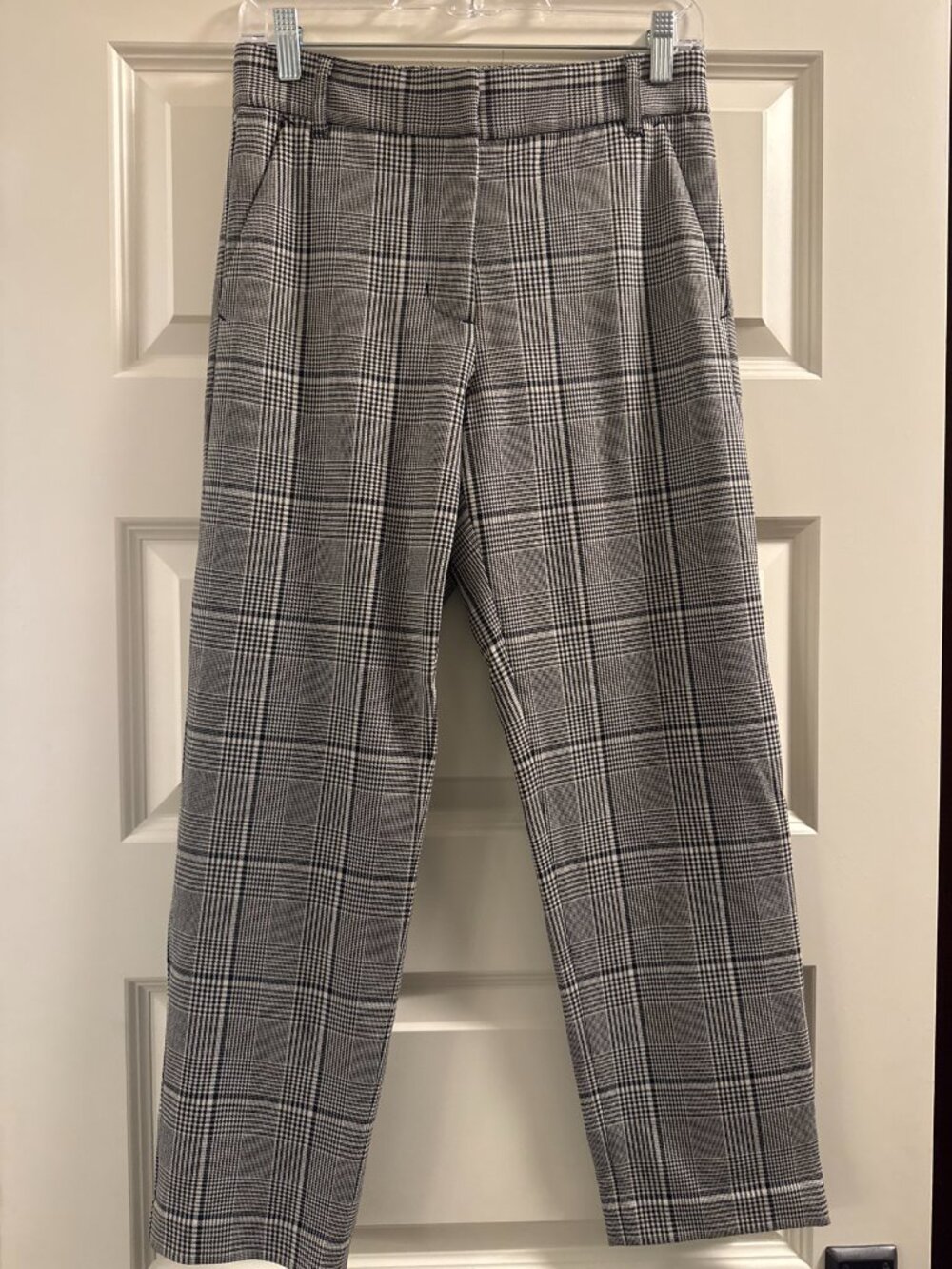 Velvet by Graham & Spencer Black White Glen Plaid Cropped Pants Size 4